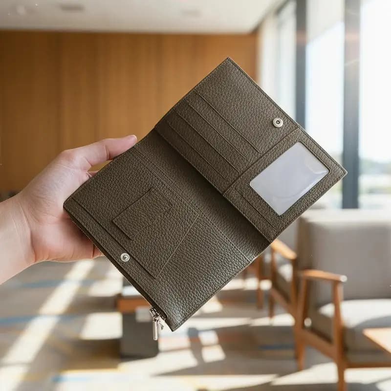 Leather Multi-Card Passport Holder for Business Travel with Waterproof Design