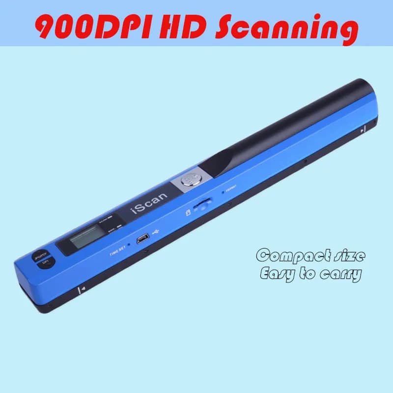 Scanner portatile iScan per documenti A4 Scanner wireless USB HD 900 DPI veloce per ricevute fotografiche di studio di lavoro Scansione JPG/PDF Parola/Excel