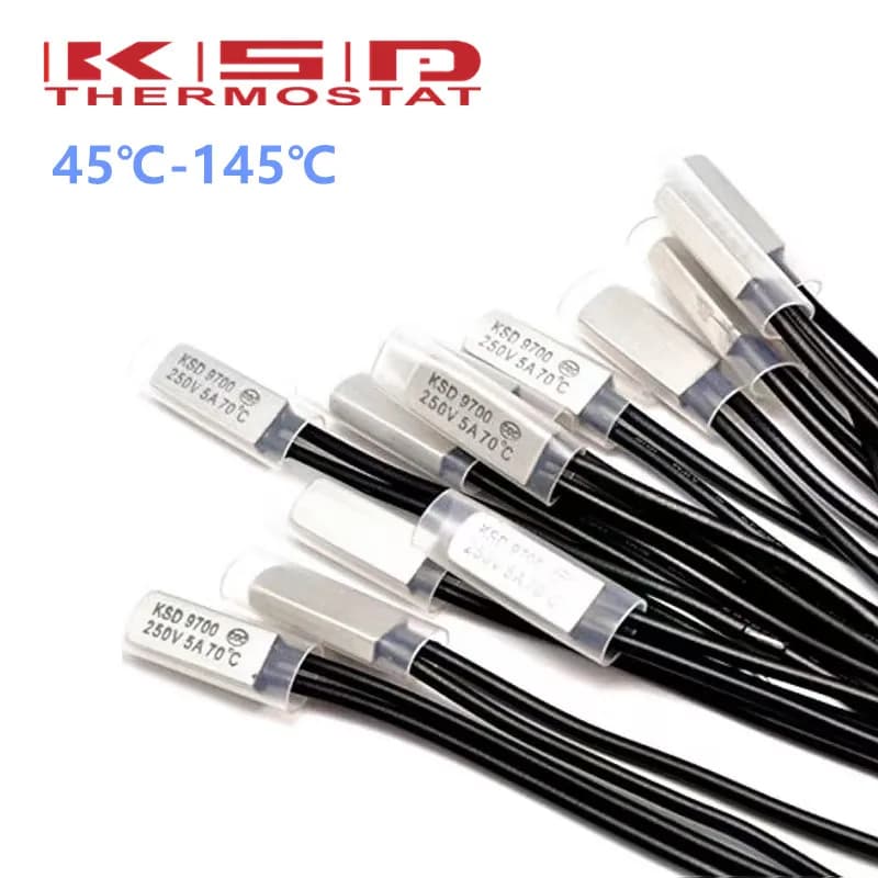 KSD9700 5A 250V 75C 95C 45-145 Gradi Celsius Normalmente Chiuso Aperto Disco Bimetallico Interruttore di Temperatura Termostato Protezione Termica