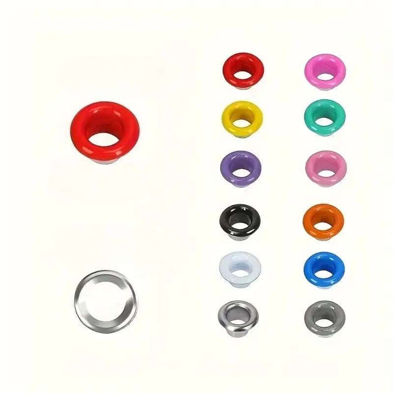250 pezzi di occhielli in acciaio inossidabile di colore misto da 3 mm, antiruggine, per scarpe, borse, cappelli, riparazione di articoli in pelle, cinture, teloni