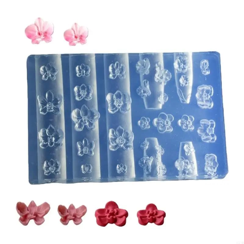 Stylish Silicone Art Molds Embossing Carving Templates for Nail Enthusiasts