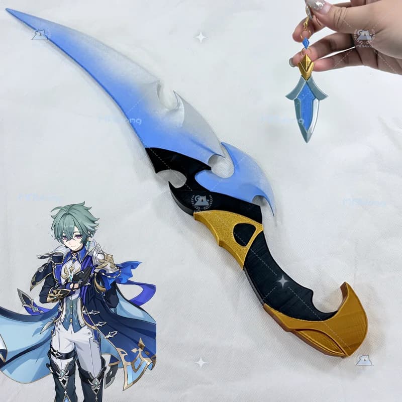 Accessorio Cosplay Lohen del Gioco Genshin Impact, Oggetto di Scena da 45cm in PVC Leggero per Giochi di Ruolo, per Feste di Halloween, per Adulti, Uomini e Donne