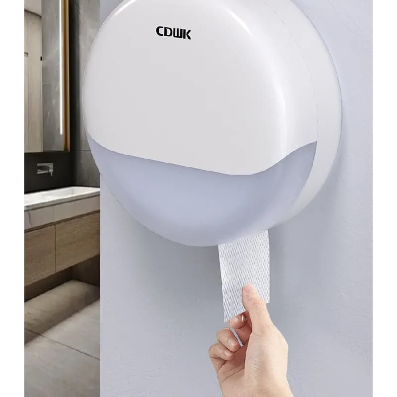 Bathroom Toilet Paper Holder Wall Mounted Paper Roll Storage Organizer for Home Toilet Paper Dispenser with Strong Adhesive