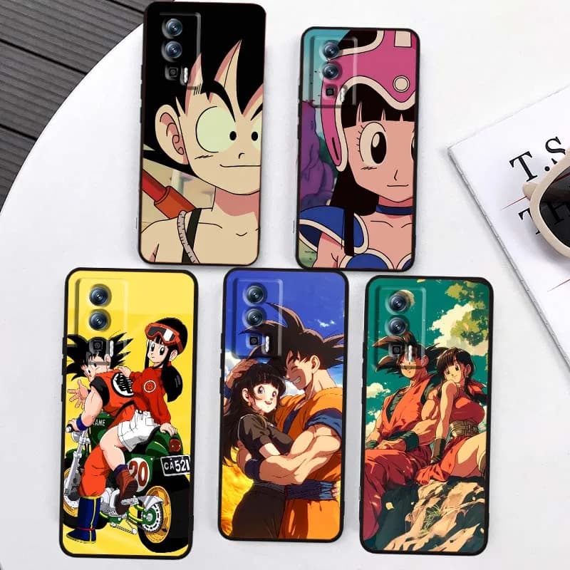 Custodia per telefono Dragon Ball Chichi Son Goku per Xiaomi Redmi 12 13C 12C 13 10C 9T A2 9A 9C 7A Note 10S 8T 10 9 8 Pro 4G 5G Nera