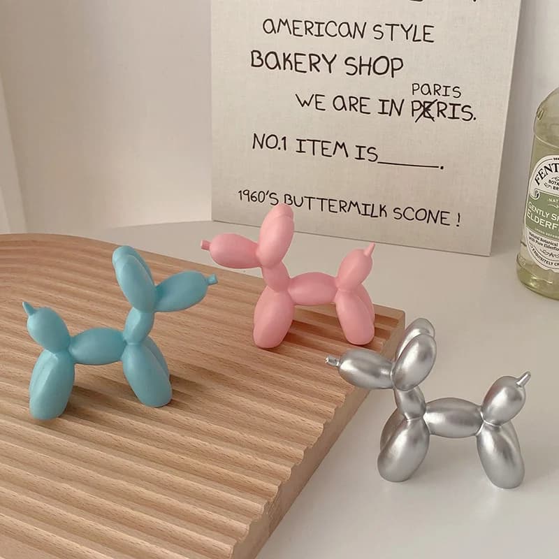 Stampi per candele in silicone fai-da-te Stampi in silicone per gesso per cani a palloncino per animali astratti Stampo in resina epossidica Ornamenti artistici Forniture per la produzione
