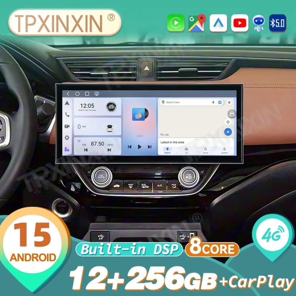 15.8" Android Screen Carplay Auto Car Radio Strero For Honda ENVIX CRIDER 2019 2020 Navi GPS Car Multimedia Player Head Unit