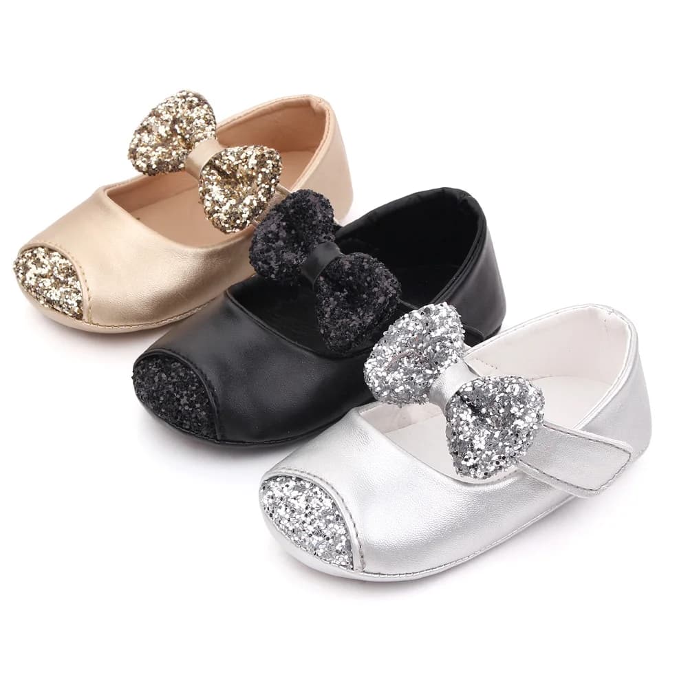 Scarpe da bambina Cute Princess Bowknot Soft PU Mary Jane scarpe suola antiscivolo sandalo primavera estate per bambina 0-6-12m