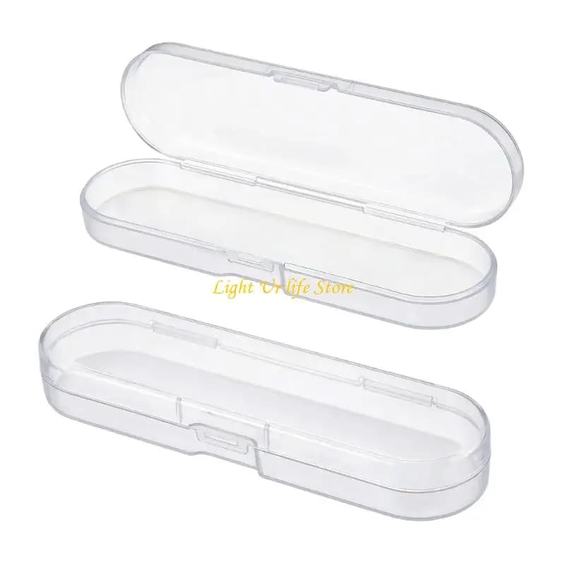 63HA Set 2 contenitori trasparenti Astuccio in plastica Organizzatori cancelleria trasparenti per pennelli