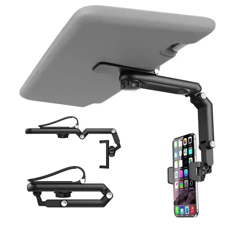360° Rotating Sun Visor Phone Holder for Sun Visor Phone Holder for Car Multifunction with IPhone/Samsung/Android