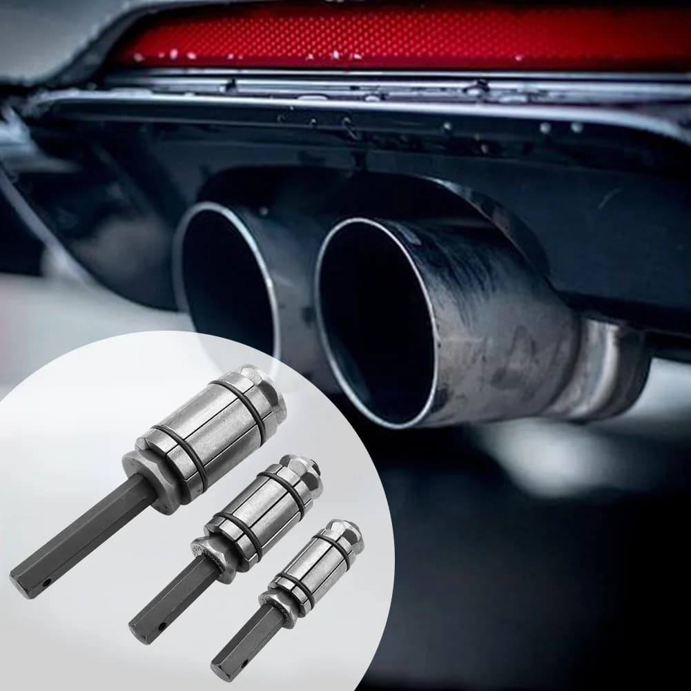 Kit of 3 Pieces for Expansion Forged Shoe Tubes, Set of Tools for Repairing Discharge Tubes for Cars and Motorcycles