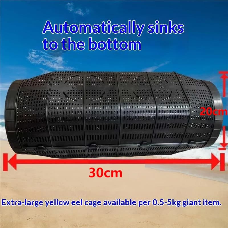Plastic Fishing Trap Cage Automatic Sinking Crayfish Eel Catcher Two Entrance Design Portable Fish Net For River Lake Fishing