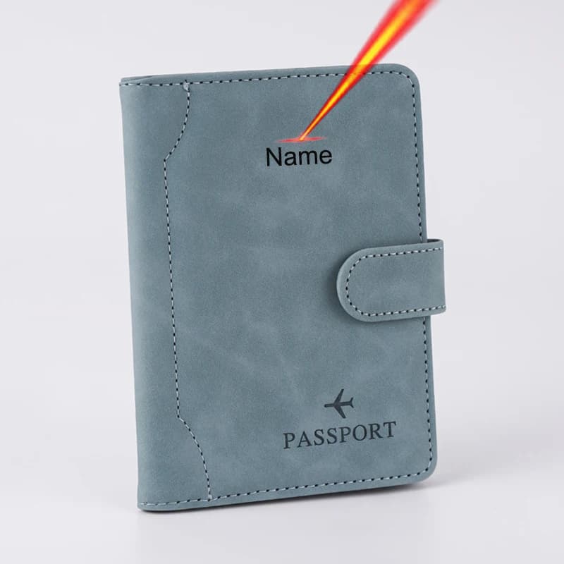 Porta passaporto alla moda Portafoglio da viaggio Passaporto Nome personalizzato Numeri Copertine in PU per passaporti