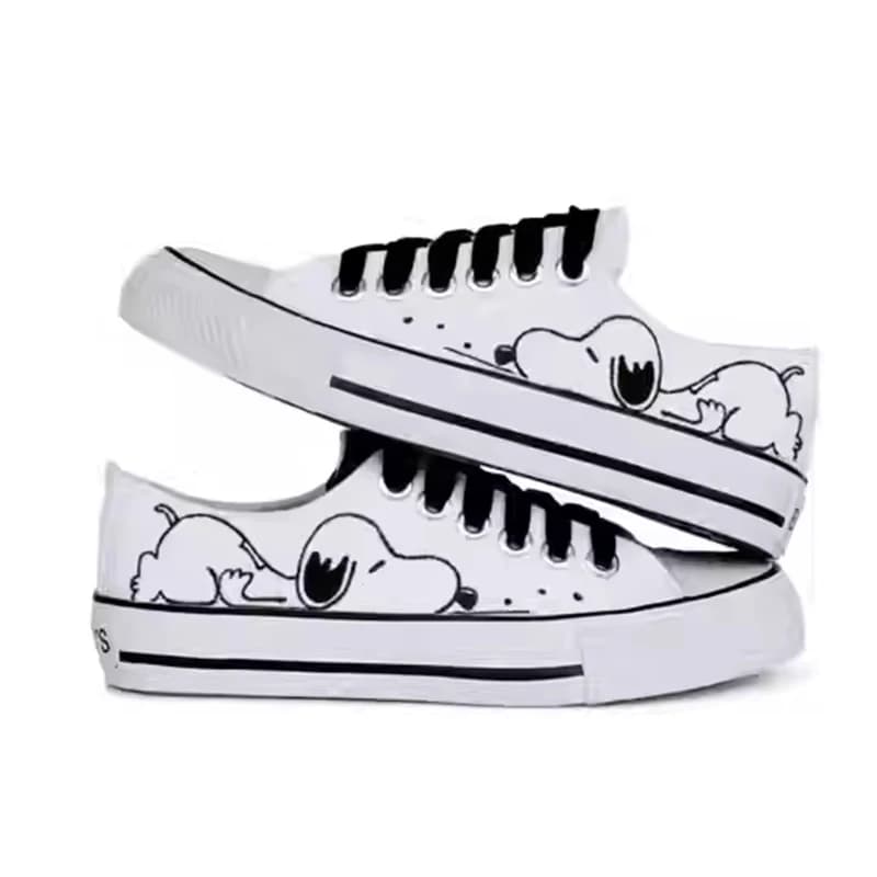 Scarpe Basse in Tela con Stampa Anime Cartoon Snoopy, Nuove Scarpe Casual Unisex Versatili Primaverili, Idea Regalo per un Amico