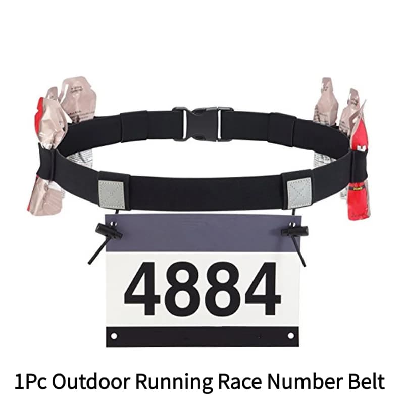 1Pc Outdoor Running Race Number Belt Waist Pack Bib Holder For Triathlon Marathon Cycling Fitness Sport Accessories.