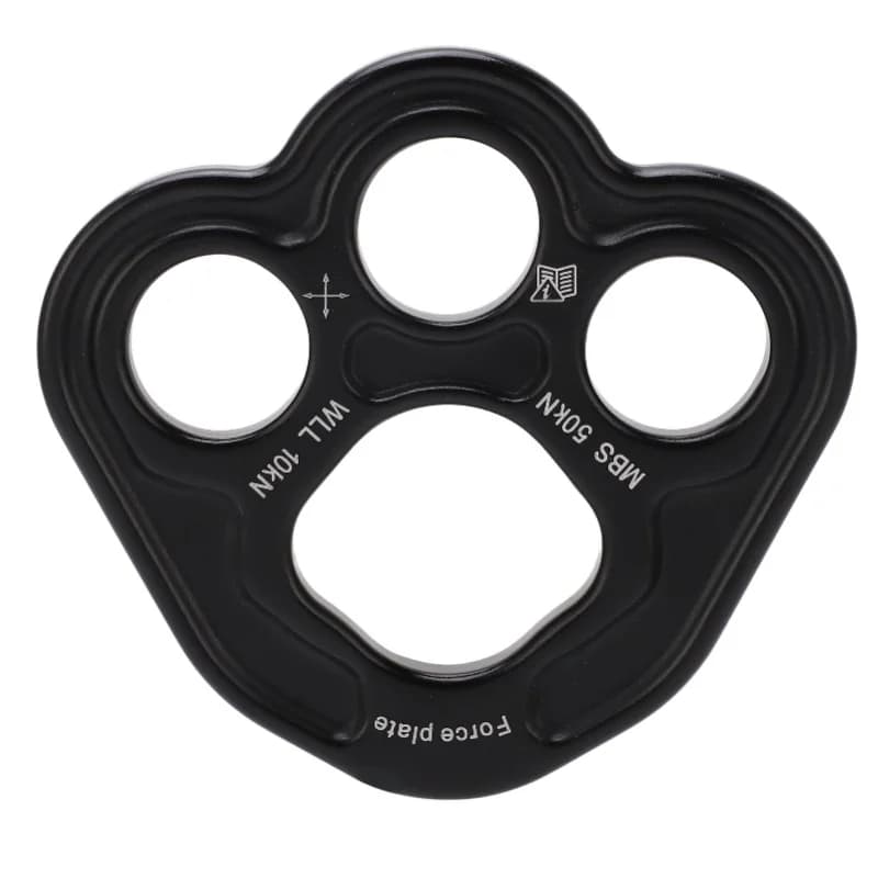 Rigging Plate 3 Holes Space Aluminum 50KN Weight Bearing Uniform Force Climbing Equipment For Outdoor
