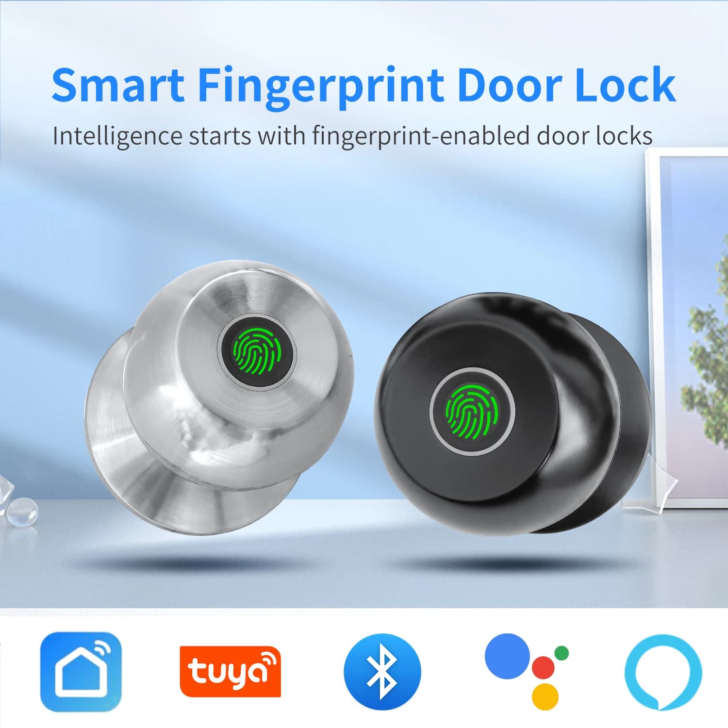 Tuya Smart Lock Riconoscimento delle impronte digitali / Chiave / Smart Life Sblocco remoto Serrature intelligenti per magazzino alberghiero per porte