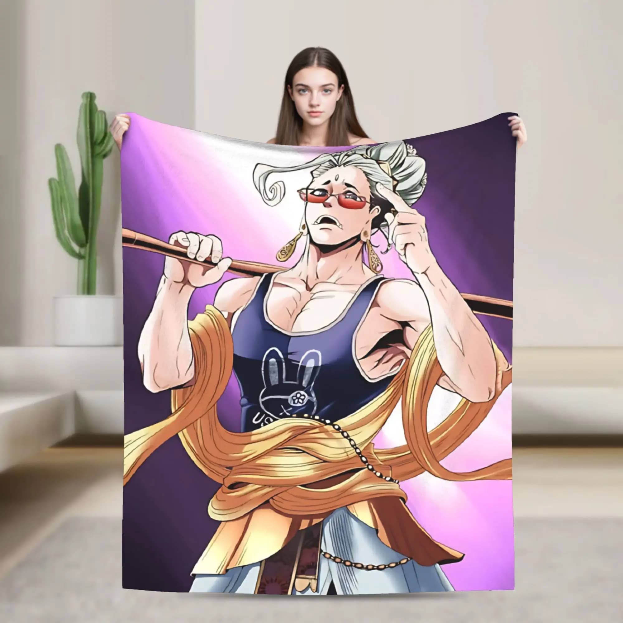 Anime e Manga Coperte in pile Record Of Ragnarok, coperte leggere stampate per viaggi in aereo, copriletti leggeri