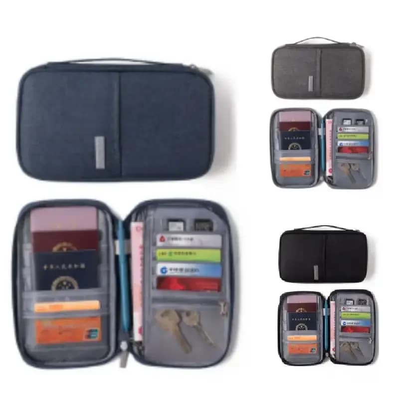 Portafoglio da viaggio con copertina per passaporto Portafoglio da viaggio multifunzione per carte di credito Porta documenti da viaggio Organizzare pochette Borsa per soldi 2024