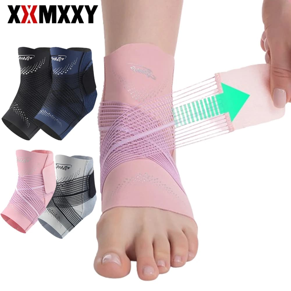 Supporto per Caviglia 1 Pezzo per Caviglia Distorta, Fascia Compressiva Regolabile per Uomini e Donne, Stabilizzatore Sportivo per Corsa e Pallavolo