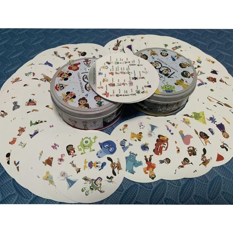 Disney Card Board Game Toy Iron Box 100 Years Family Funny Entertainment Party Holidays Camping Sports Christmas Halloween Gifts