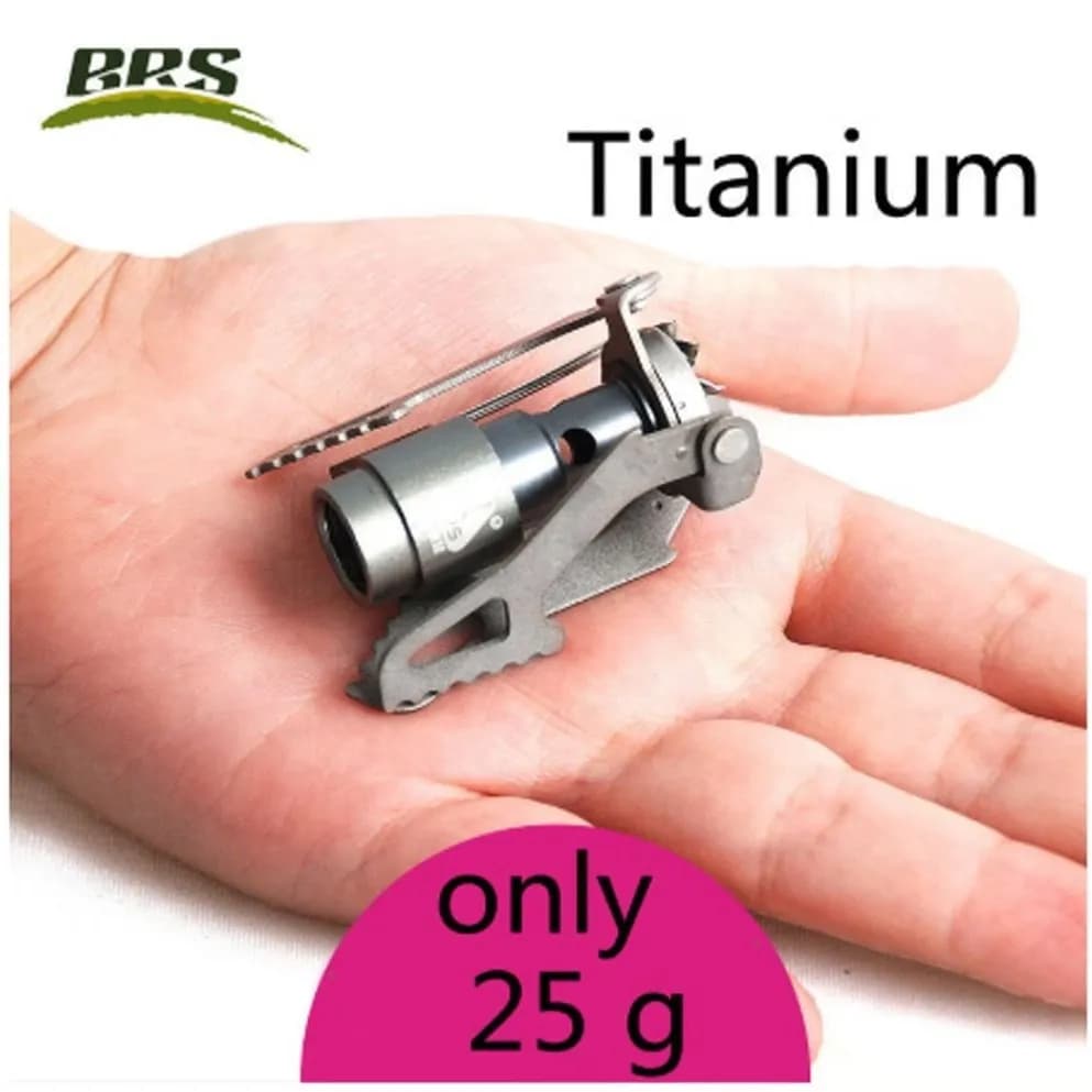 Titanium Mini Camping Gas Burners 25g One-Piece Pocket Stove Outdooor Hiking Folding Cooking Furnace Portable