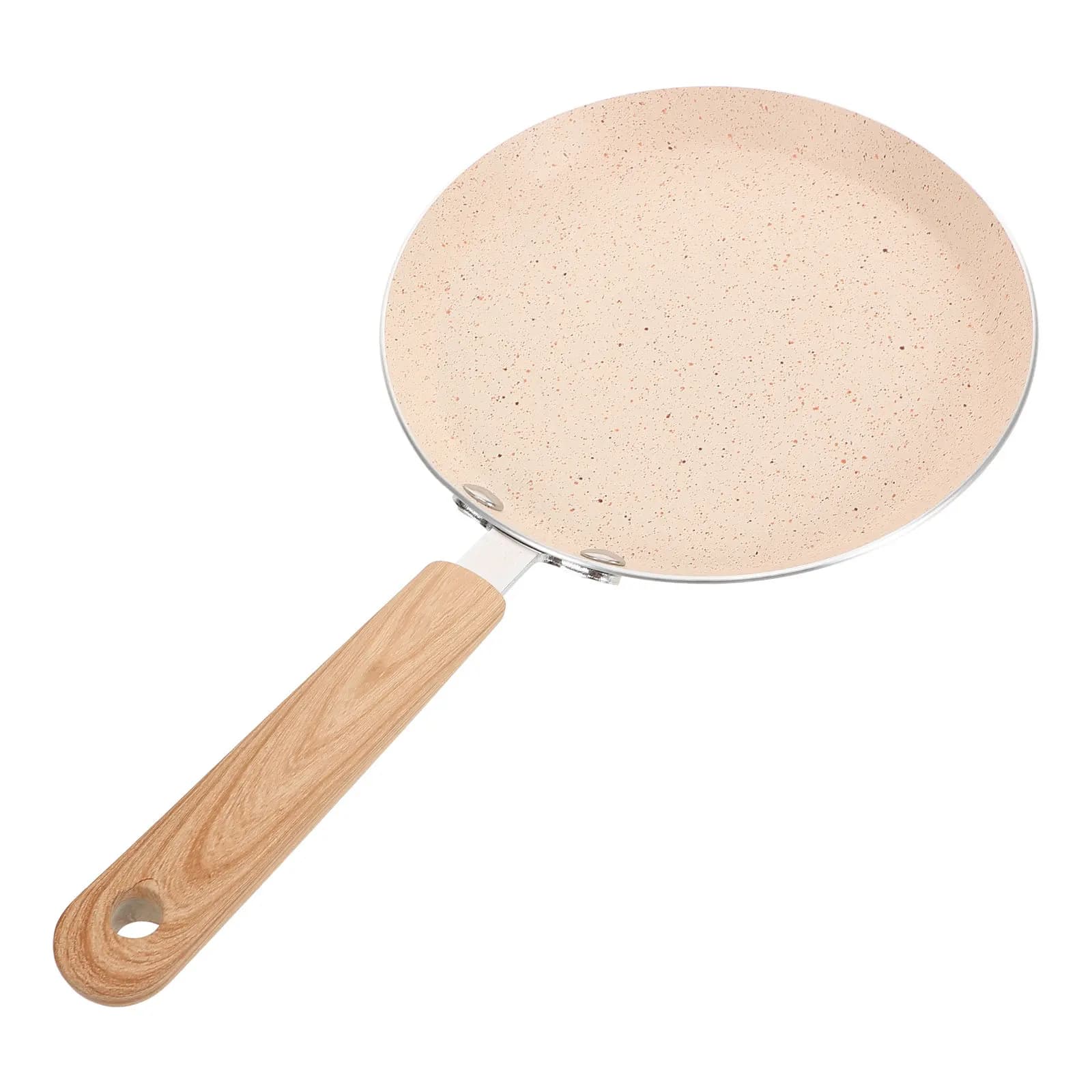 Nonstick Frying Pan Aluminum Alloy Flat Bottom Skillet for Eggs Pancakes Omelets Easy Clean Heat Even Cooking Kitchen Breakfast