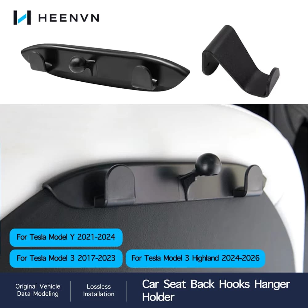 Gancio per auto Gancio per poggiatesta per seggiolino auto per Tesla Modello 3 Modello Y Modello 3 Gancio per sedile posteriore Highland Staffa per vestiti Accessori interni