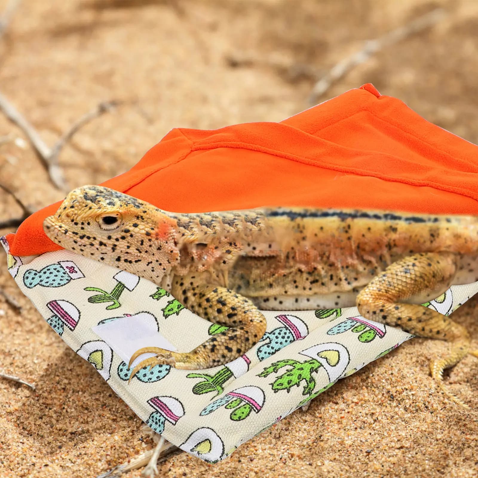Pet Sleeping Bag Reptile Bed Cotton Nest Habitat Bearded Dragon Terrarium Accessories Breathable Durable Natural Design