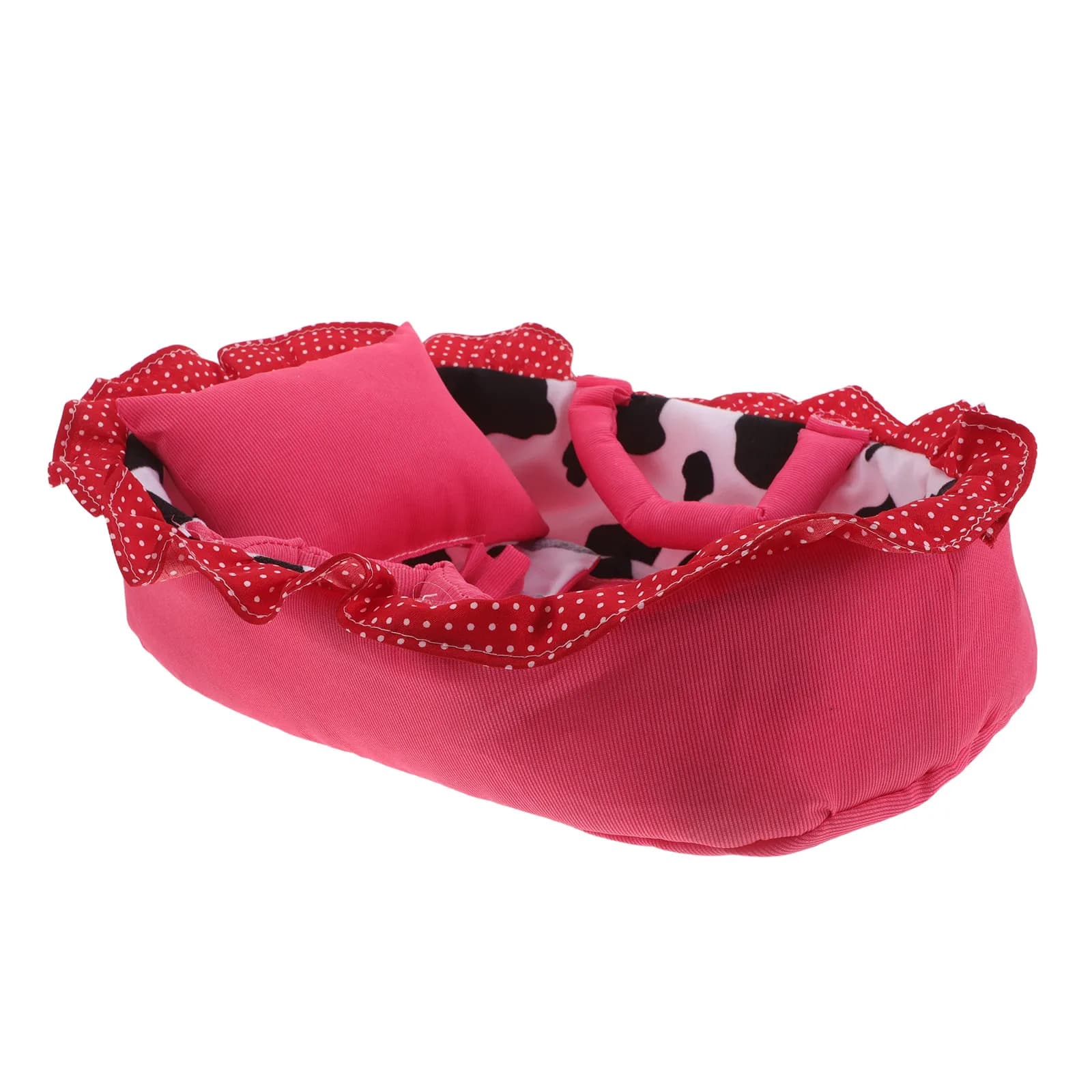 Culla Portatile per Bambole da 35 cm, Mini Lettino con Maniglia, Leggero, per Interni ed Esterni, Casa delle Bambole