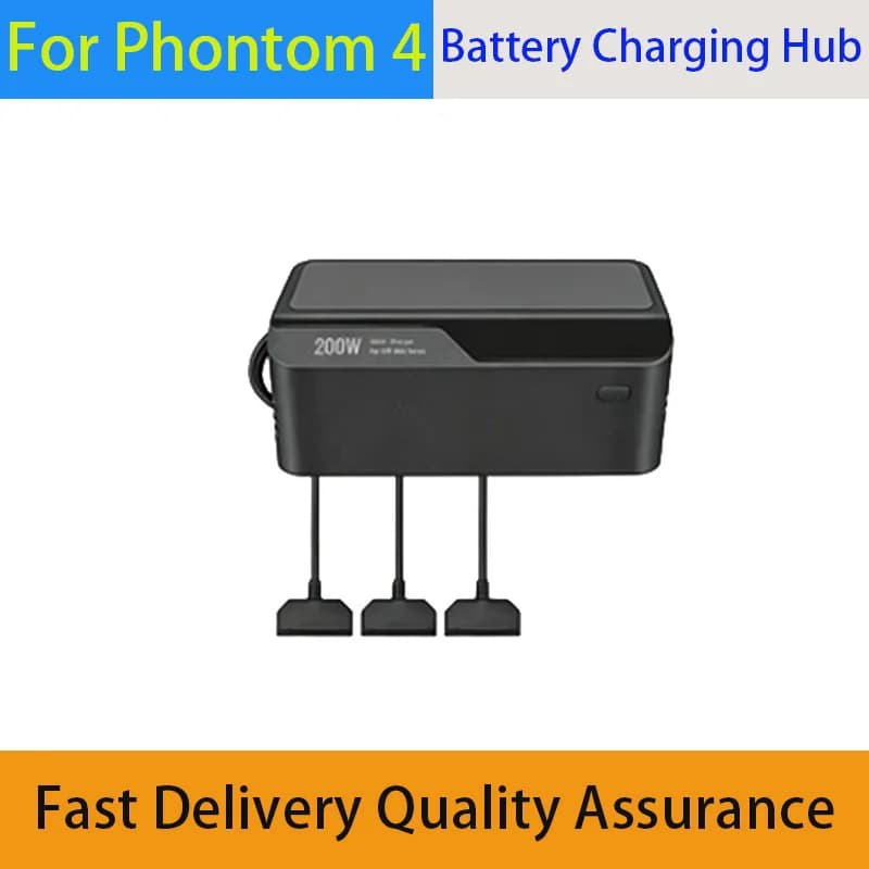 Suitable for DJI Phantom 4 200W High-Power 3-Battery Fast Charging Center, Parallel Multi Battery Charger Manager Accessories
