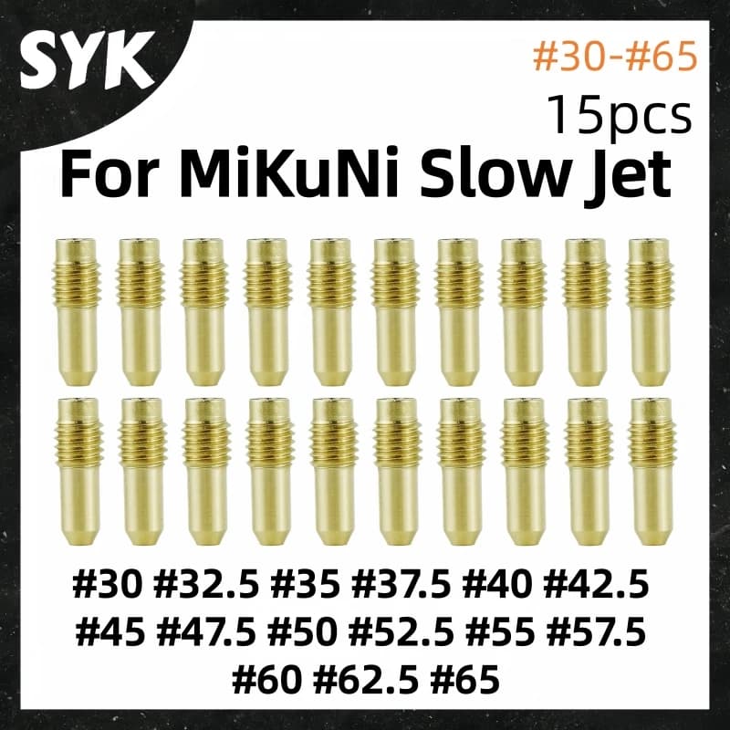 15pcs of Set for MiKuNi Carburetor Pilot Slow Jet N151.067 Jet universal for Yamaha/Suzuki and Other Models KZ1000 GS1100 DR-350