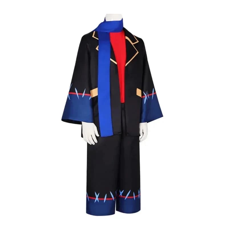 ♥ Costume di Halloween Undertale Error Sans per Adulti, Uniforme Scolastica Nera con Giacca e Pantaloni Blu Royal, Nuovo 2026 Topspeed Cos