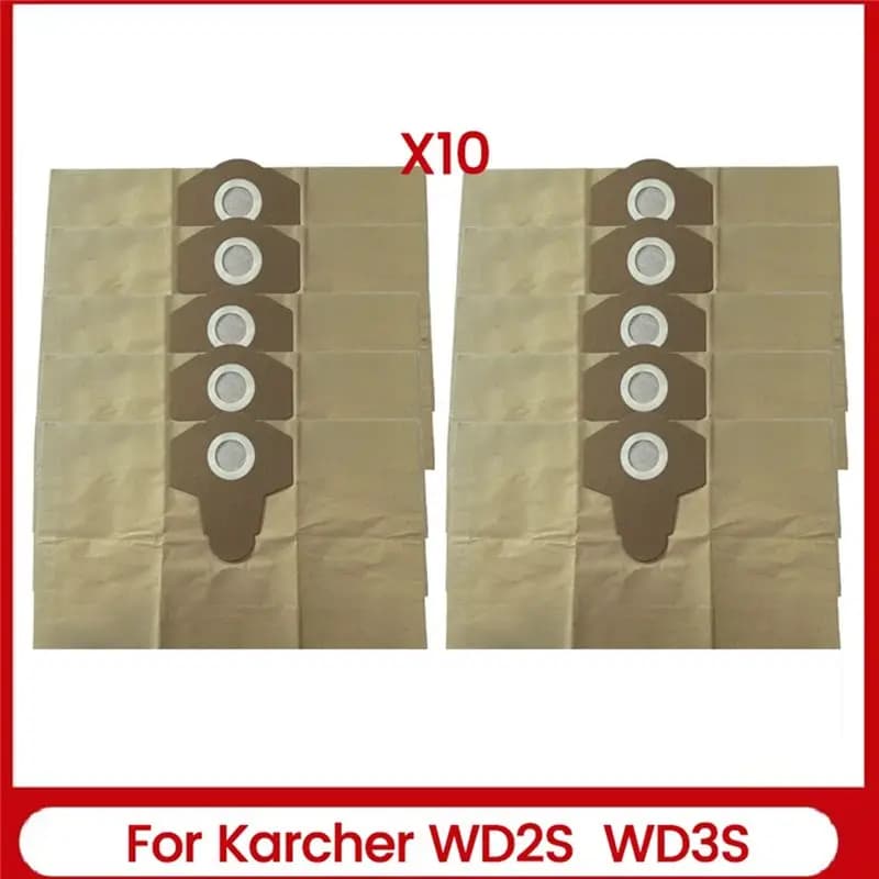 BBNV-10 Sacchetti per la Polvere Compatibili con Aspirapolvere Forkarcher WD2S WD3S, Accessori di Ricambio 9.771-350.0