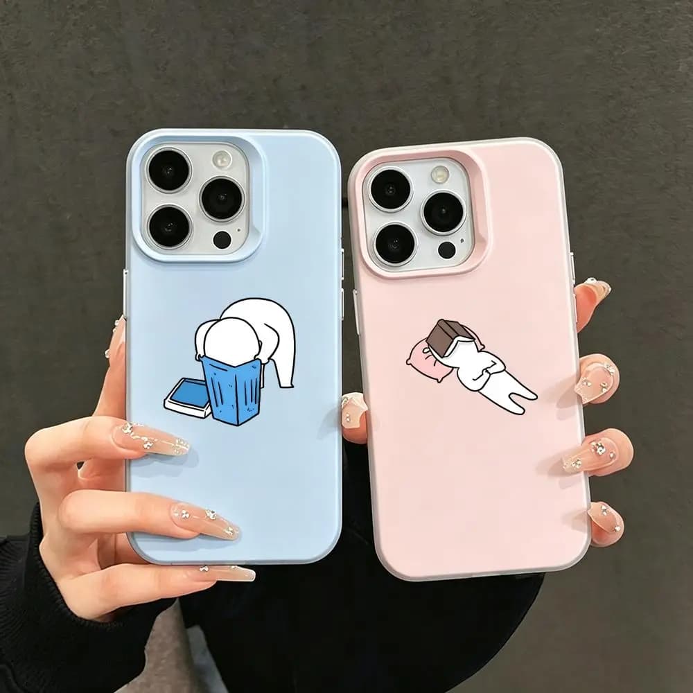 Custodia per telefono C-College Diary effetto gelatina 2 in 1 a doppio strato, stile dopamine, compatibile con iPhone 17/16/15/14/13/12