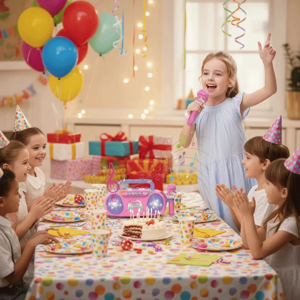 Karaoke wireless portatile per bambini Connect Phone con macchina per karaoke leggera Regali per macchine da canto in plastica