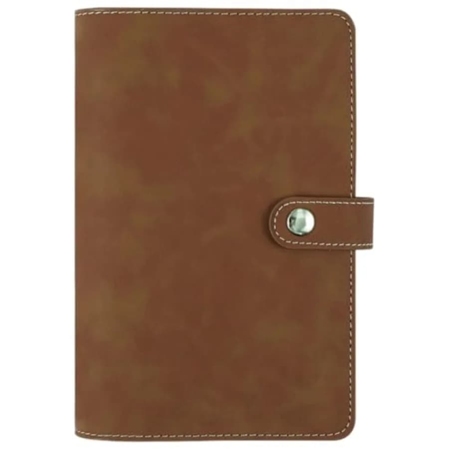 Travel Notebook Binder Refillable Journal Cover Protector with Dividers Pockets A6 PU Leather Soft Cover Folder 6 Ring Loose Le