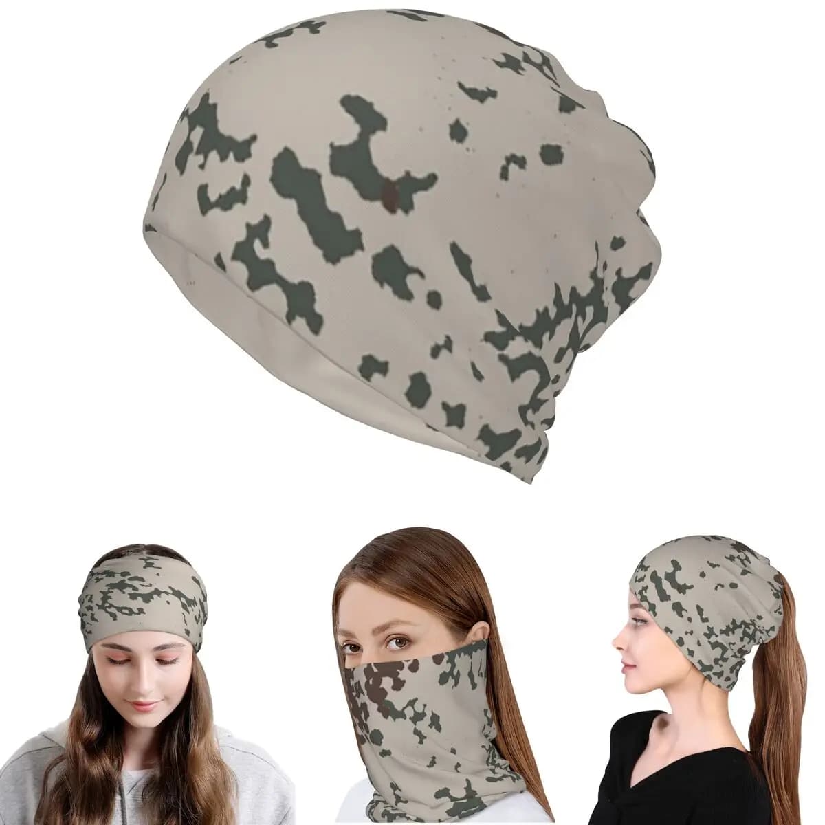 Bandana mimetica militare tedesca Splintertarn della Seconda Guerra Mondiale, copricollo, sciarpa, passamontagna, berretto unisex per tutte le stagioni