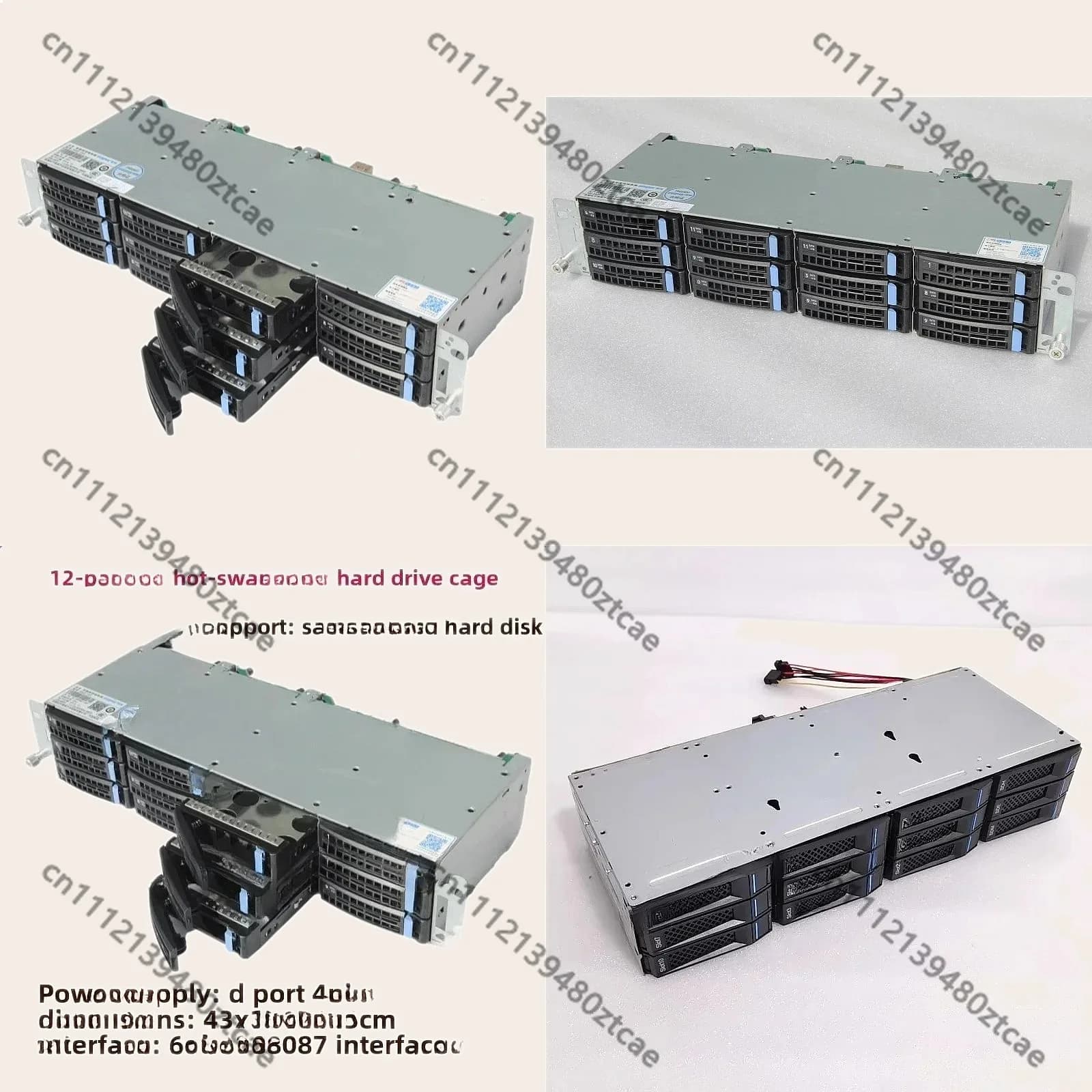 12 Bay 3.5 Inch 6Gb SAS Hot Swap Hard Drive Cage for NAS Storage Chassis