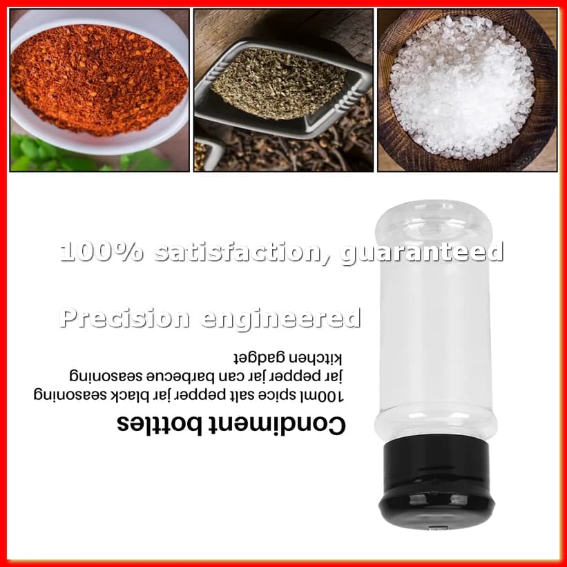 20Pcs/Set 100Ml Spice Salt Pepper Shakers Black Seasoning Jar Can Pepper Bottle Barbecue Condiment Kitchen Gadget Tool-A73M