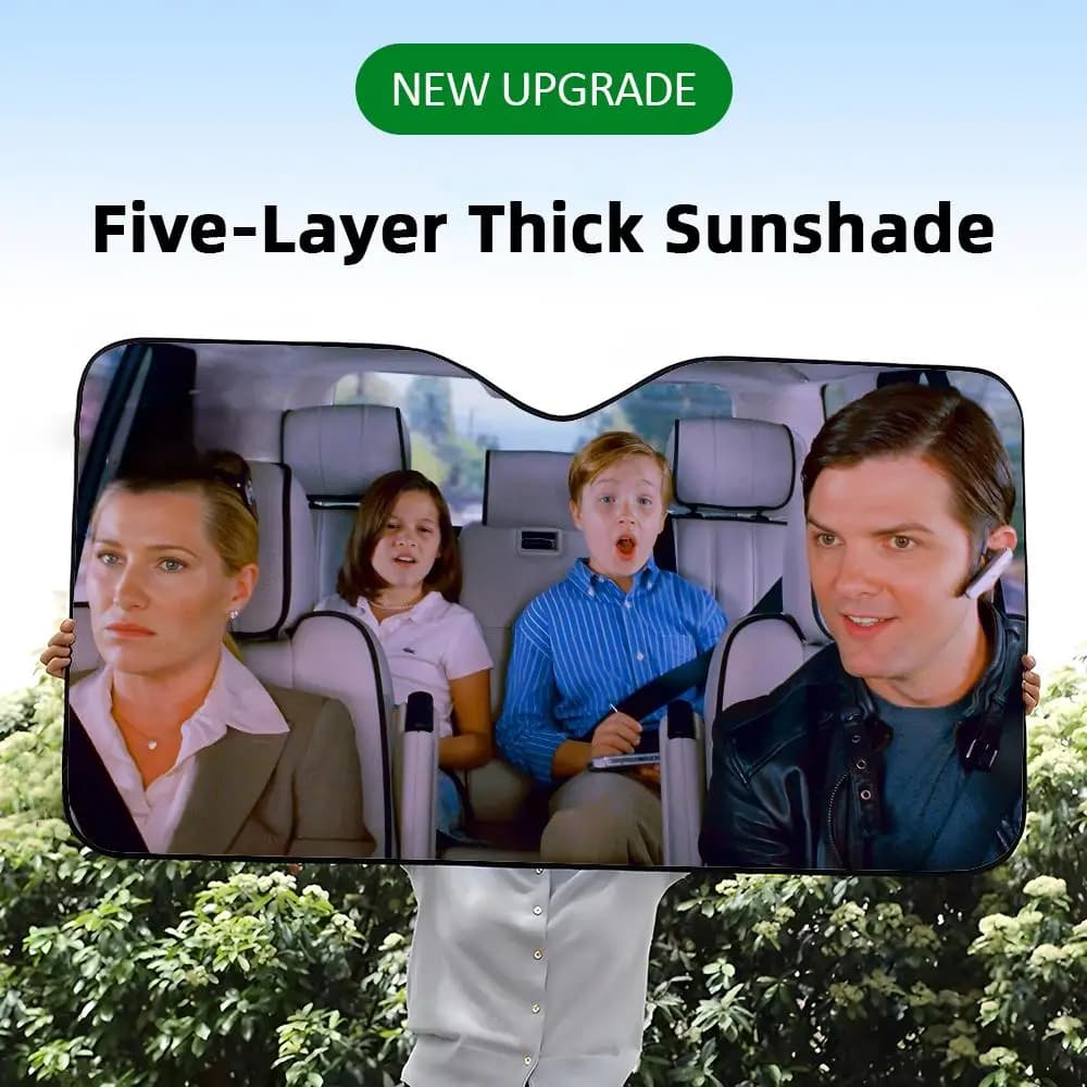 S-Step Brothers Movie Sun Visor Parasole per parabrezza a cinque strati in foglio di alluminio Protezione UV e protezione dal calore per il finestrino anteriore dell'auto