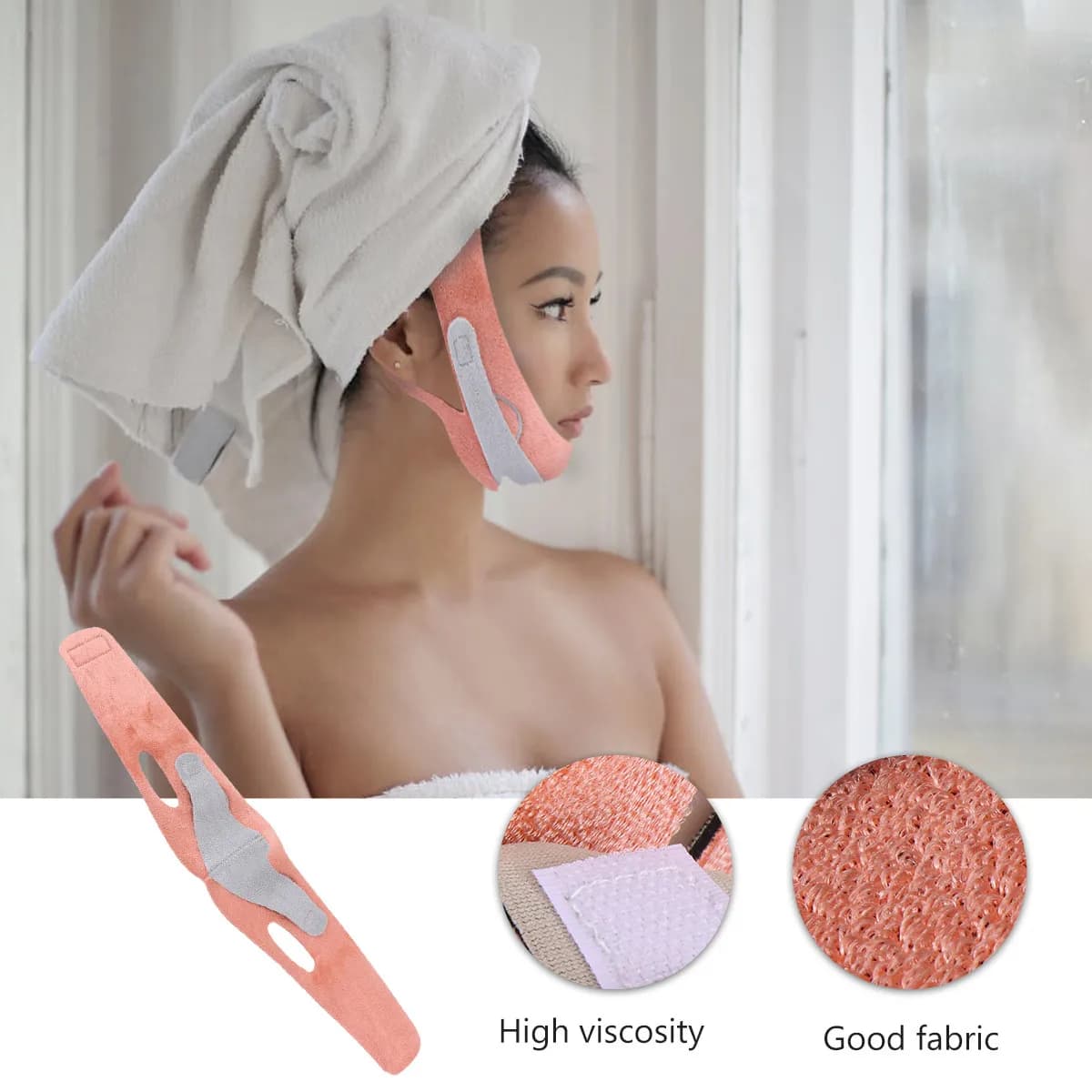 1 Pezzo Fascia Elastica Modellante per il Viso, Cintura Snellente per il Mento, Fascia Elastica Antirughe per il Viso