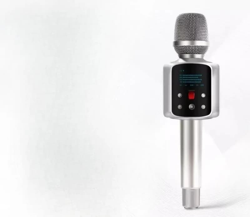Microfono audio all-in-one con scheda audio integrata, ricevitore Bluetooth wireless per cellulare per cantare karaoke