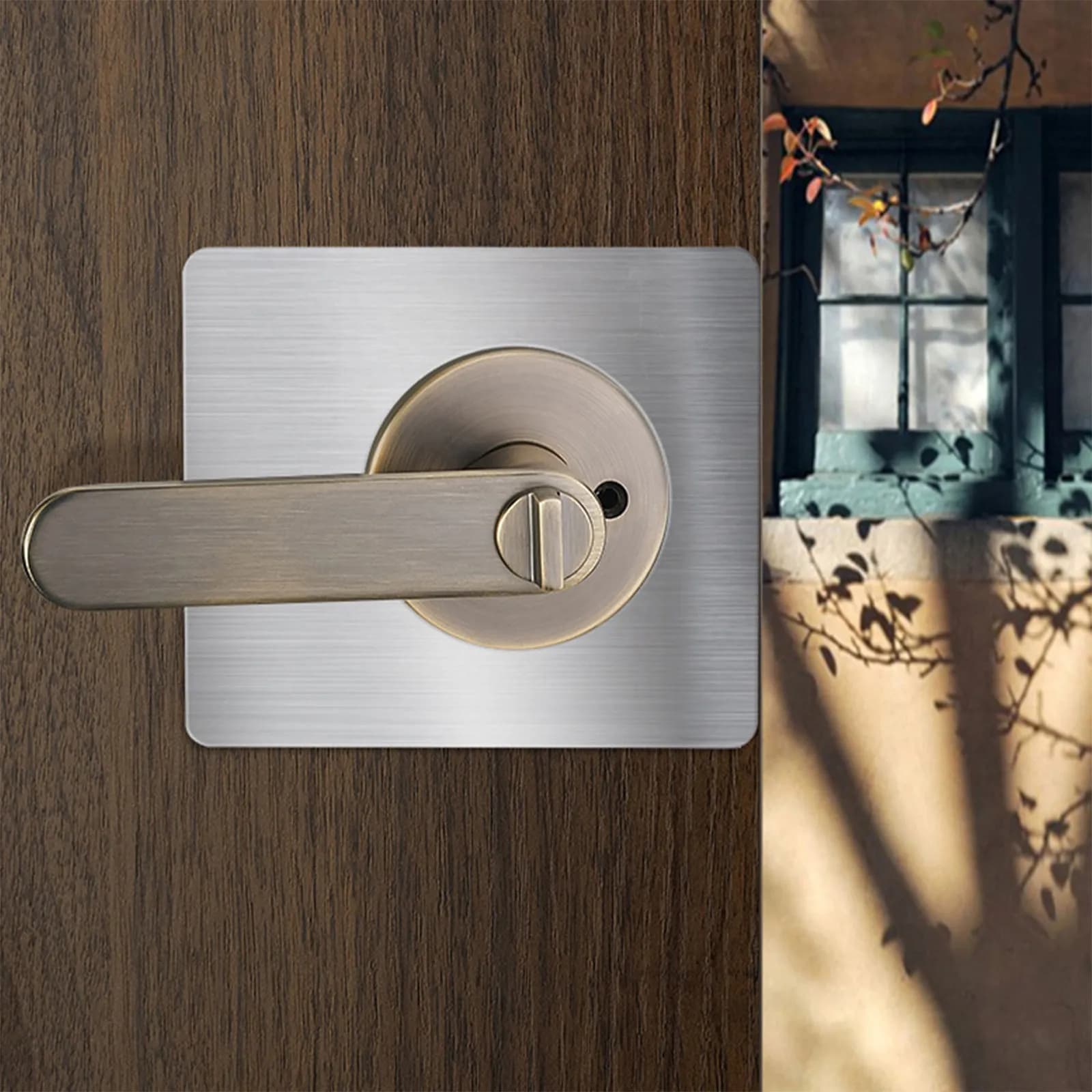 2Pcs Door Lock Reinforcement Plate Brushed Stainless Steel Scratch Cover Door Knob Repair Plate Hole Filler Hole Filler