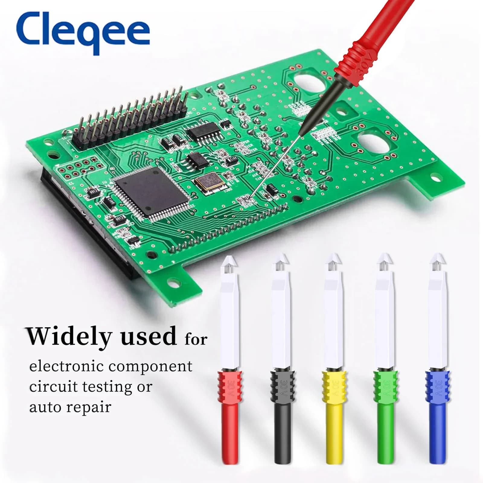 Cleqee Series Multimeter Test Leads Kit 4mm Banana Plug Safety Piercing Probe Needle Alligator Clips Automotive Tool Set