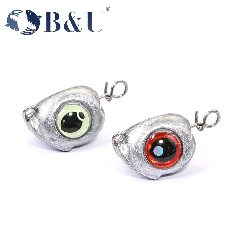 B&U Swing Jig head cheburashka Sinker Pesca Jig Head Pesi Soft Lure Group Facile combo Gancio aggravato