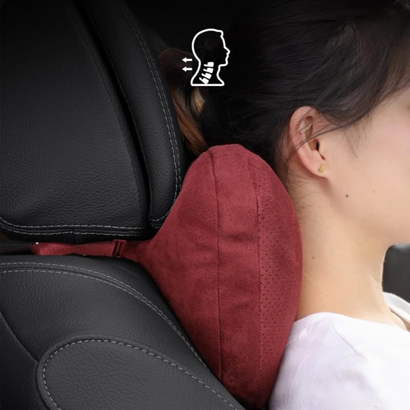 Breathable Hole Headrest Car Neck Pillow For Audi Porsche Benz S-Class Car Seat Rest Cushion Lumbar Automobile Accessories