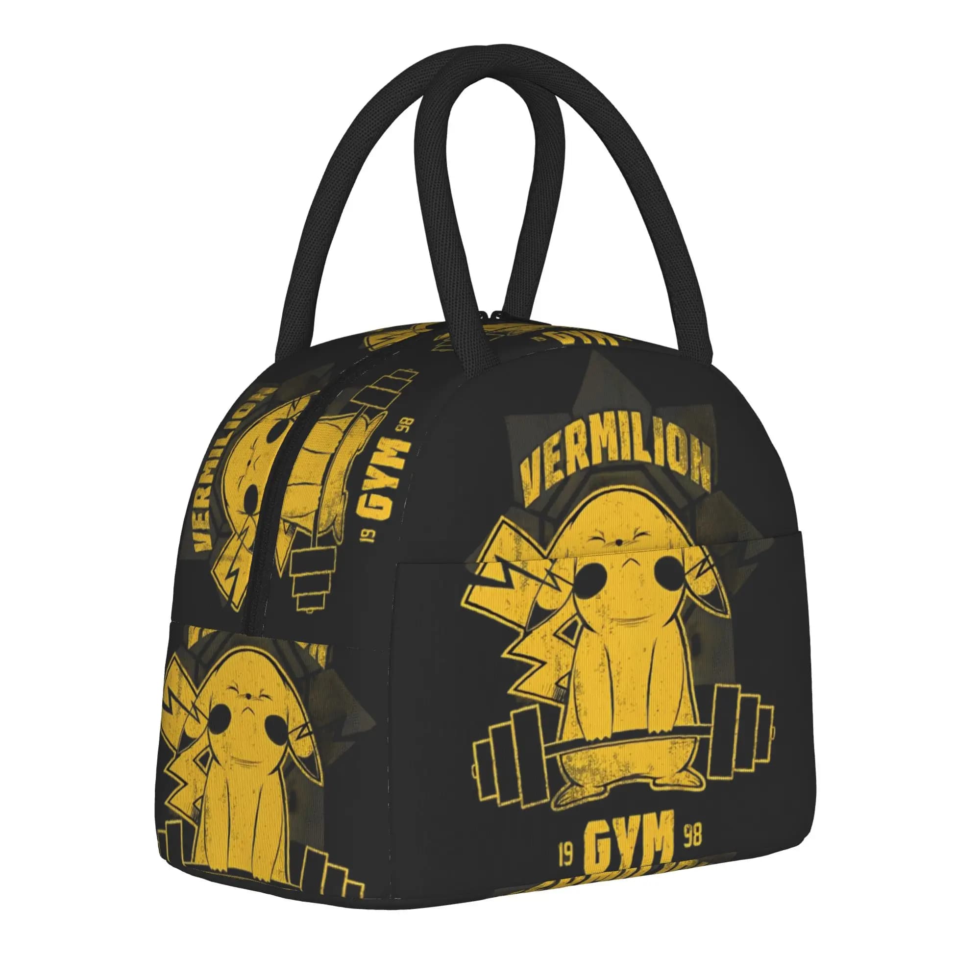 Borsa termica per il pranzo Pokemon Gym, borsa termica riutilizzabile, contenitore per il pranzo, borsa per il pranzo grande con cartoni animati Pikachu, borsa per il pranzo, borsa per il cibo, borsa da viaggio