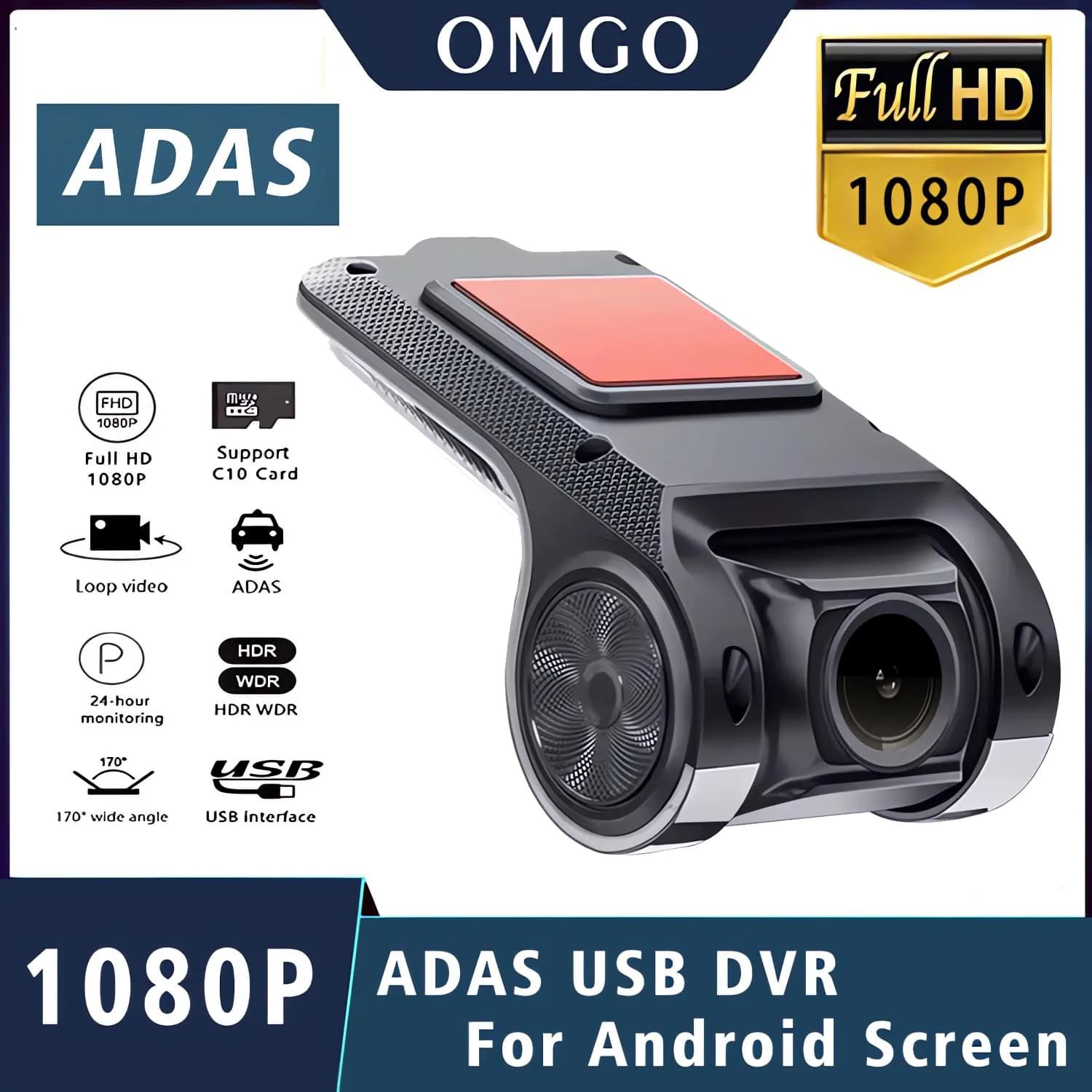 Dash Cam ADAS FHD 1920*1080P Car Camera DVR Mini Video Recorder Dashcam Parking 24 Hours Super Night Vision Black box