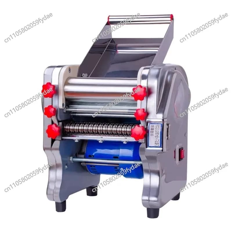 Macchina per noodle elettrica in acciaio inossidabile e rullo per pasta Macchina per fogli di pasta per gnocchi completamente automatica per uso domestico e piccolo commerciale
