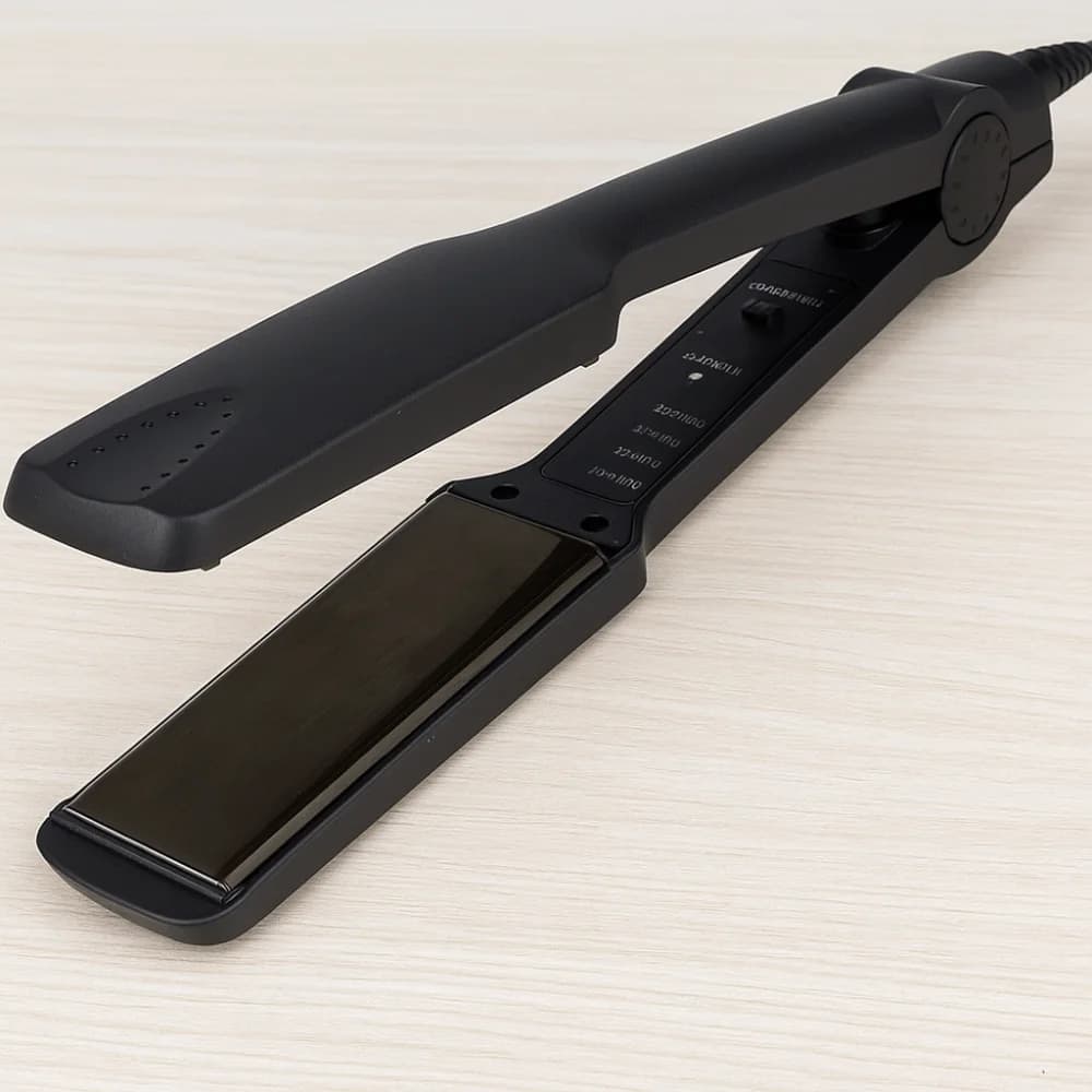 Quick Heating Electric Hair Plate with Ceramic Coat, Adjustable Temperature, Larga Plate for Frangia, Spina EU